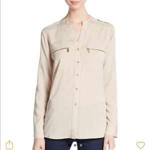 Calvin Klein Rolled-up Sleeves Blouse